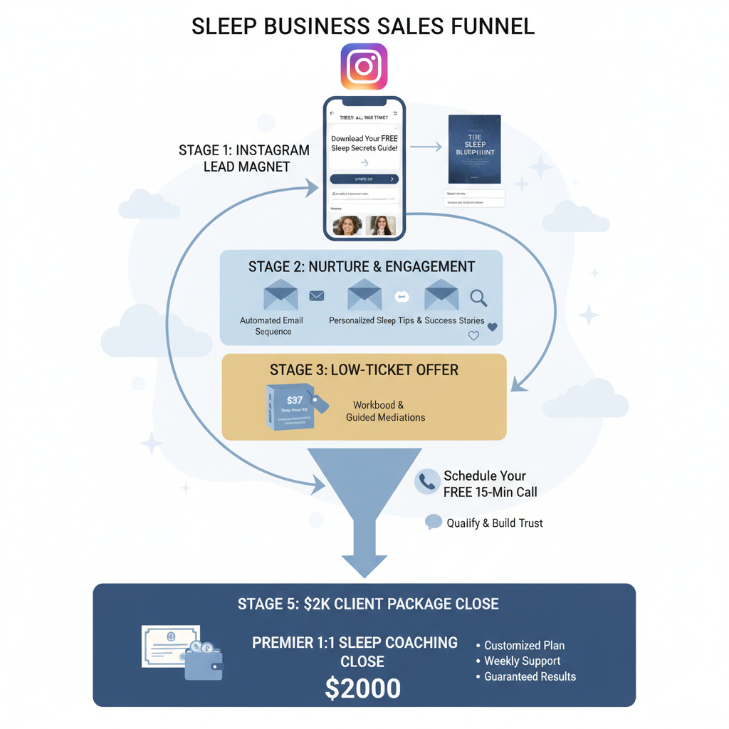 Sleep business funnel diagram