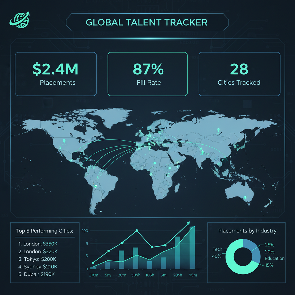 International agency dashboard tracking global placements