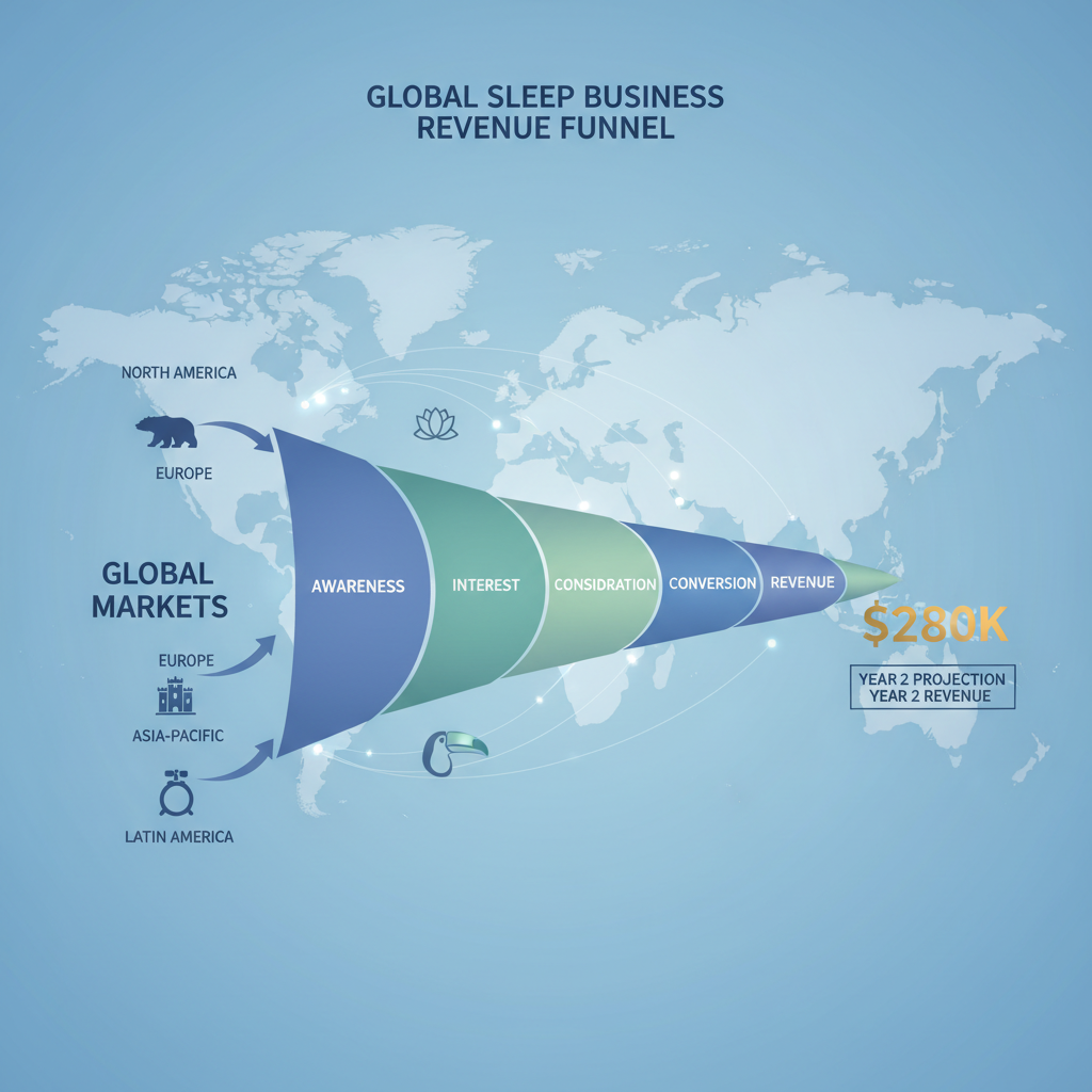 Global sleep business revenue funnel