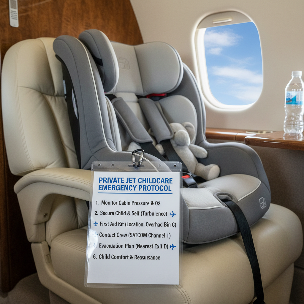 Private jet childcare emergency checklist