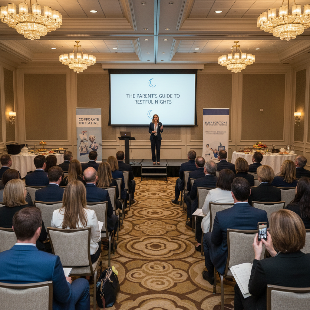 Sleep consultant leading corporate wellness seminar